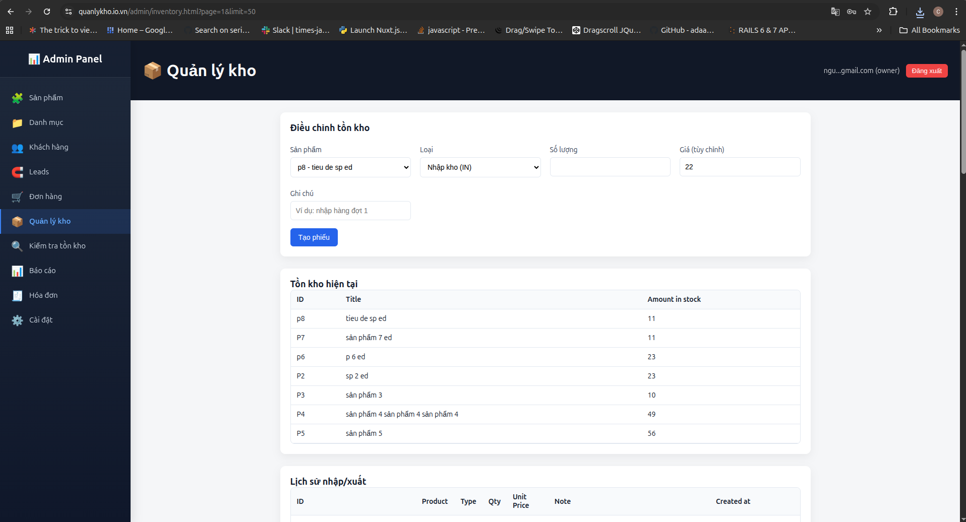 Cài đặt Hệ thống